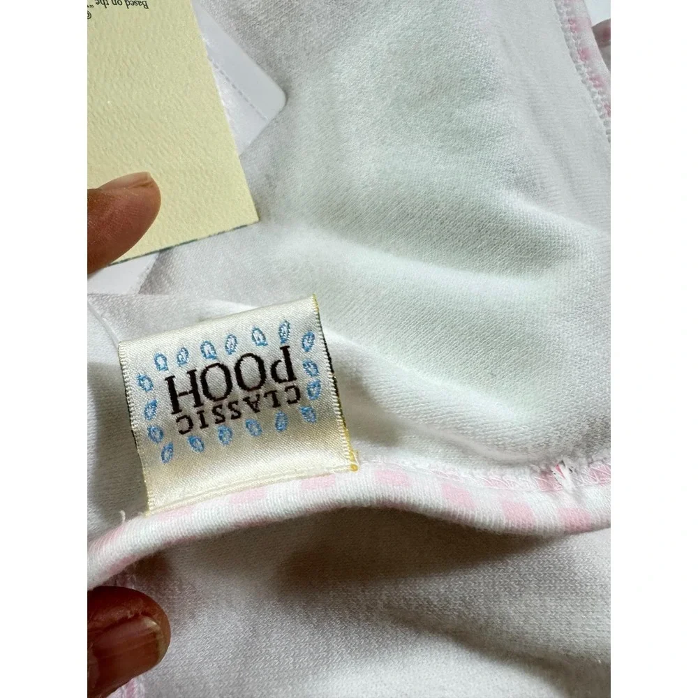 VTG Disney Classic Winnie the Pooh‎ Terry Hooded BabyTowel Washcloth Set Gingham